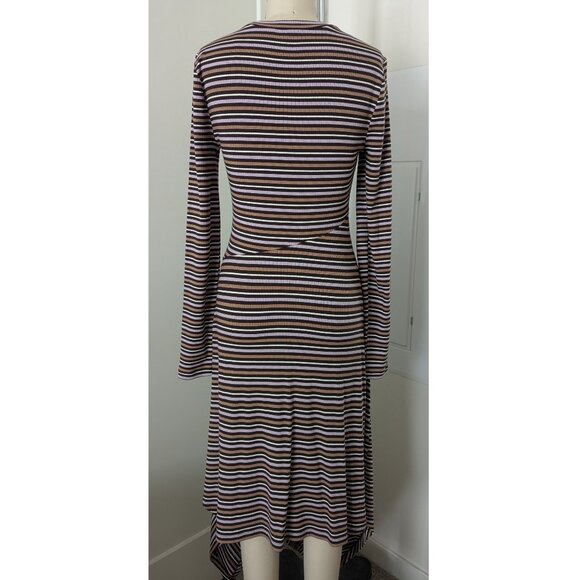 BCBGMAXAZRIA Striped Knit Long Sleeve Dress Size S - Picture 3 of 6